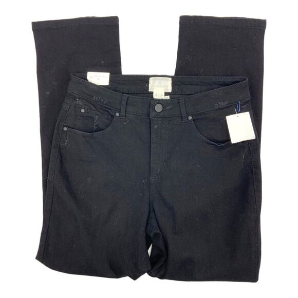 Caslon Black Straight Leg Ankle Denim Jeans Size 6 NWT - Picture 1 of 6